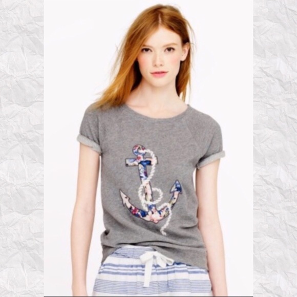 J. Crew Terry Tee in Floral Anchor - Picture 2 of 8
